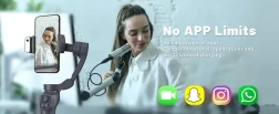 Gimbal de mano inteligente COMITOK L7C de 3 ejes con control inalámbrico, por gestos y luz de relleno integrada: perfecto para vídeos fluidos, streaming en directo y vlogs.