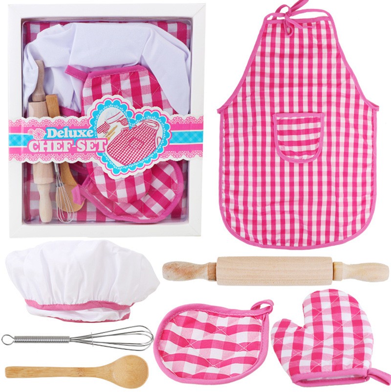 Babero de bebé, juguete de cocina, utensilios de cocina para hornear pasteles