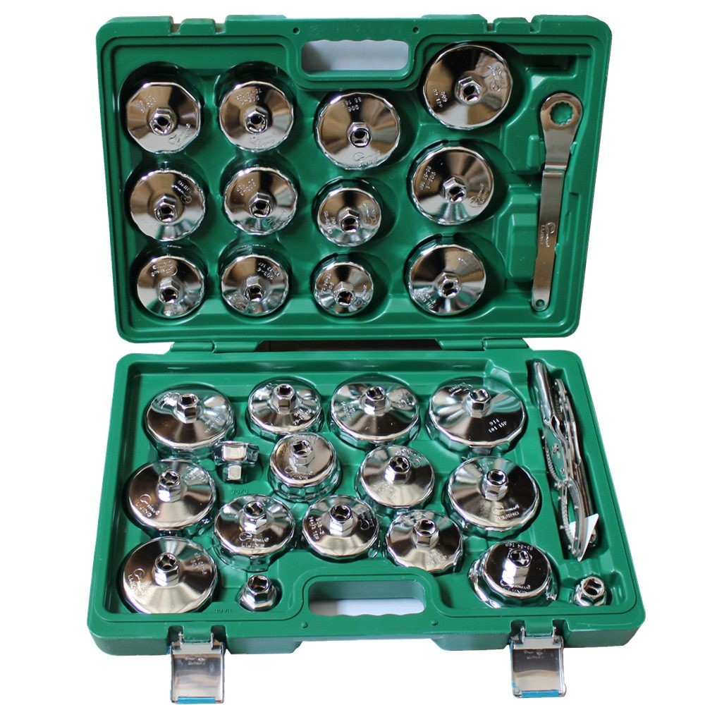 Juego de 31 llaves de vaso para filtro de aceite de automóvil, herramienta de extracción de tapa compatible