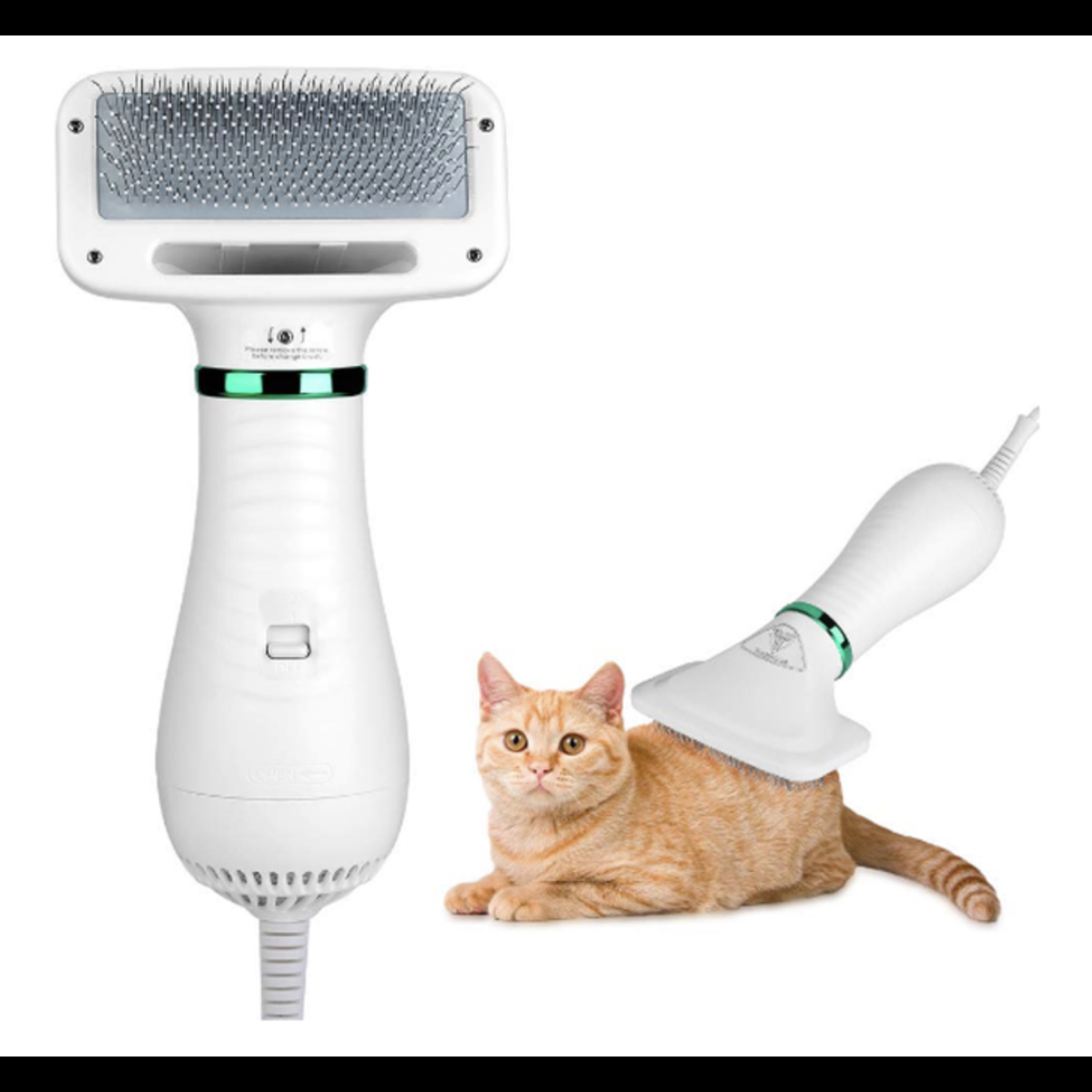 Pet Hair Dryer 2-In-1/with Slicker Brush