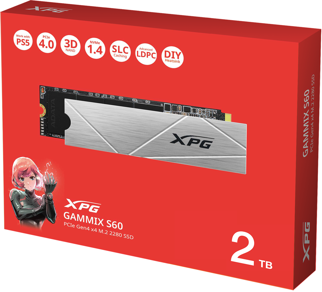 XPG Gammix S60 PCIe Gen4x4 M.2 2280 SSD 2TB