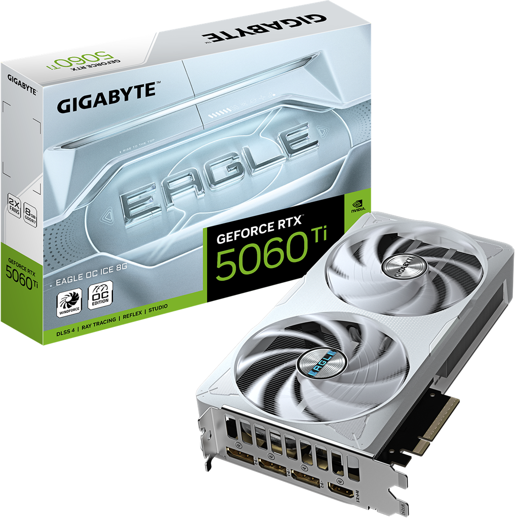 Gigabyte GV-N506TEAGLEOC ICE-8GD RTX5060TI 8GB PCIE Graphics Card