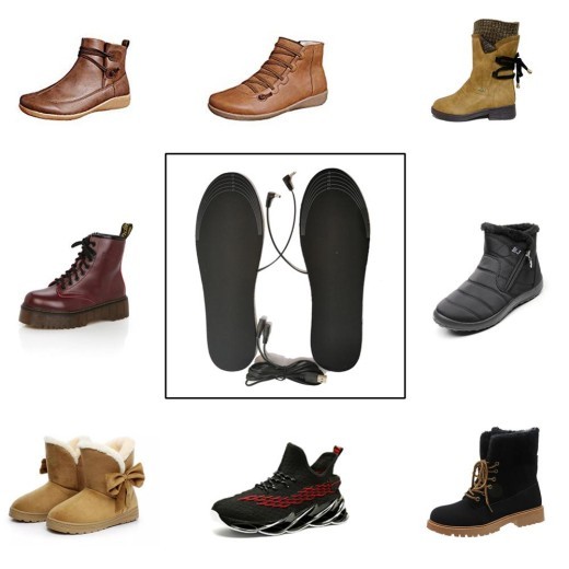 Plantillas calefactables USB para zapatos, recortables, cálidas y de invierno, para botas y zapatillas.