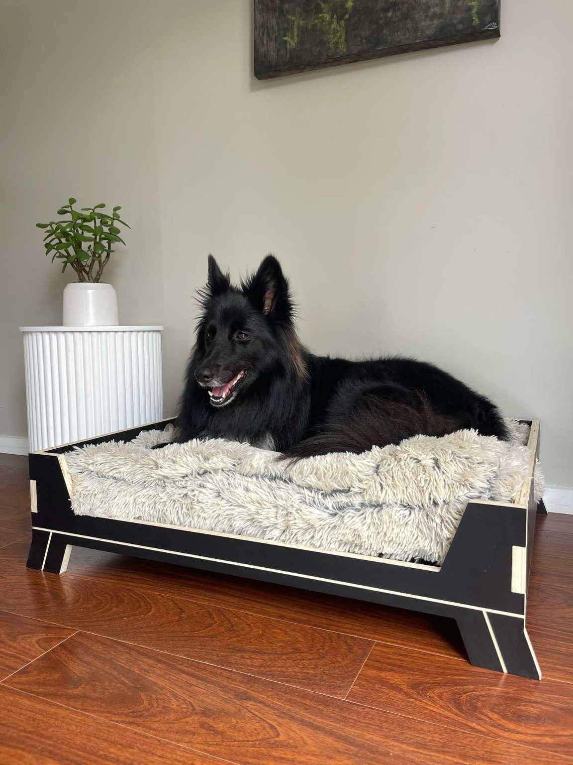 Cama de lujo para perros con estructura