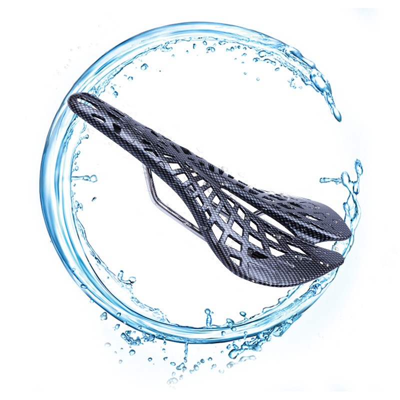 Sillín de bicicleta de montaña, carretera, fibra de carbono, para carreras, sillín hueco, piezas de bicicleta, equipo de ciclismo