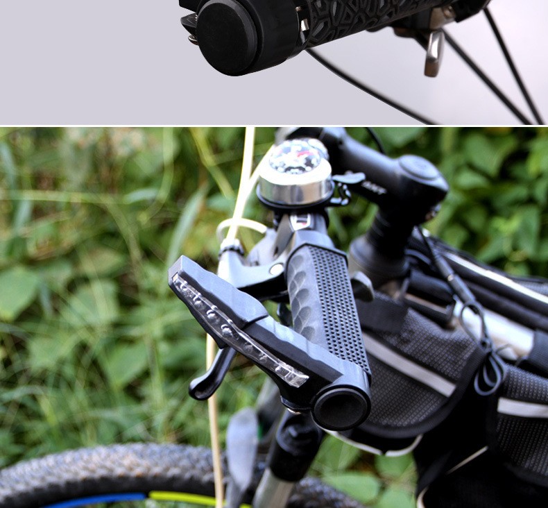 Nueva lámpara de manillar de bicicleta con bocina y luz LED de advertencia, piezas de bicicleta de montaña al por mayor
