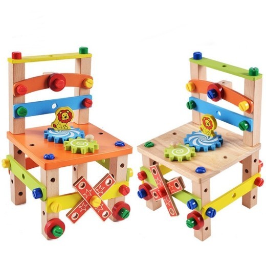 Juguetes de bloques de construcción de sillas para niños
