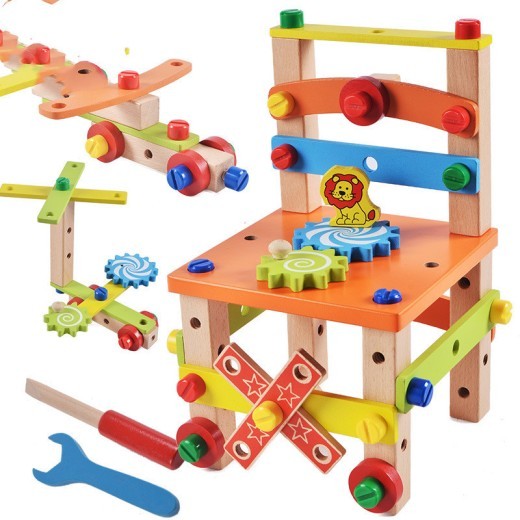 Juguetes de bloques de construcción de sillas para niños