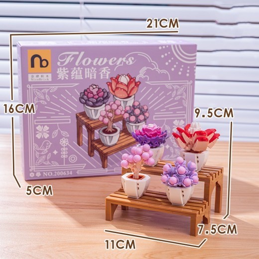 Juguetes de bloques de construcción de regalo de decoración para niñas