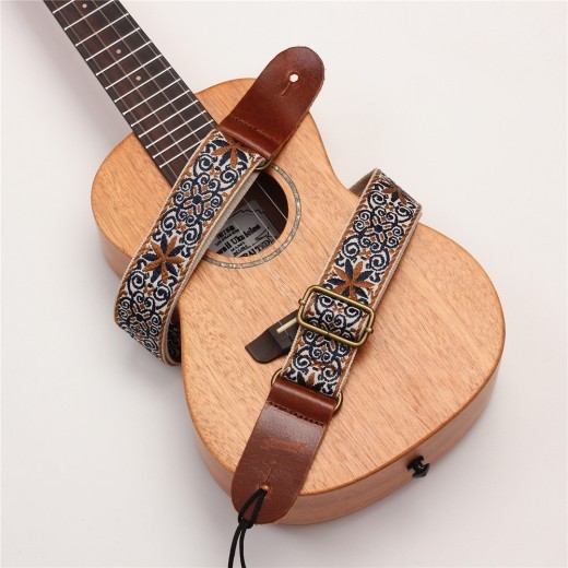 Correa de ukelele bordada con correa de hombro diagonal
