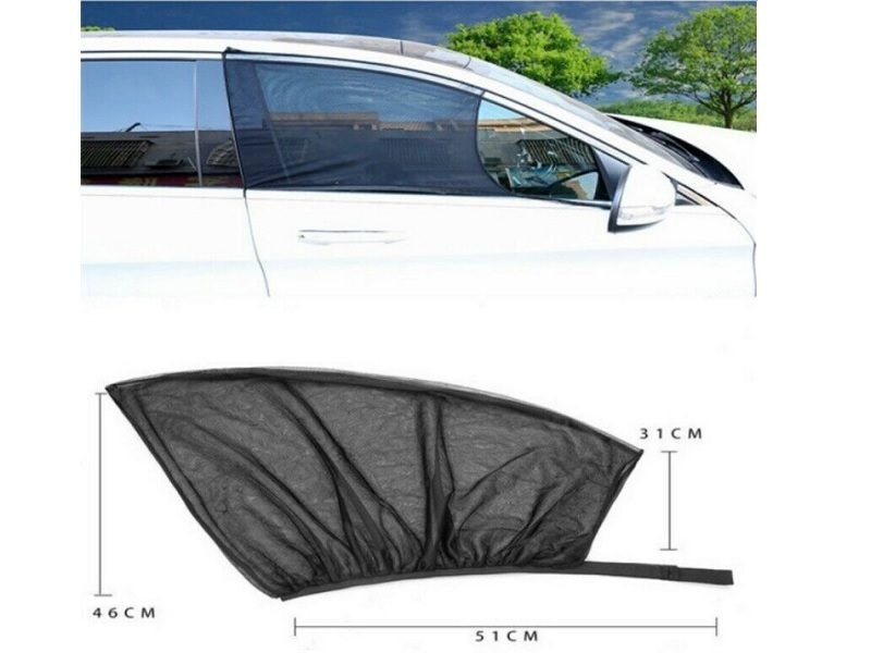 Parasol de malla para ventana lateral delantera y trasera de camioneta SUV