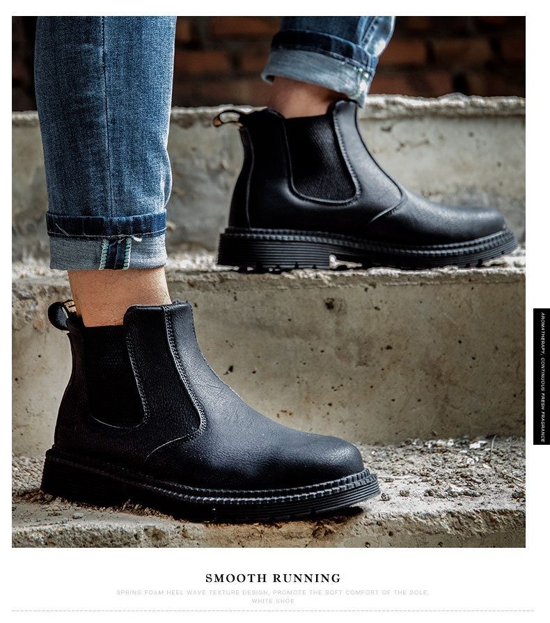 Botas de trabajo con punta de acero para mujer, sin cordones, de cuero engrasado, resistentes a perforaciones, tallas 8-13