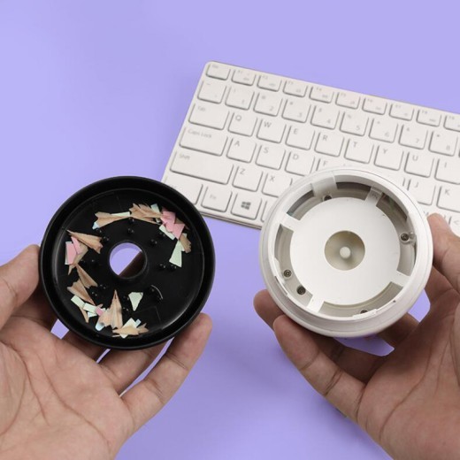 Aspiradora mini portátil para escritorio, para estudiantes, con succión y borrador, para oficina