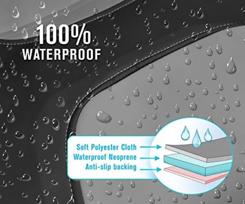 Funda impermeable para asiento delantero tipo butaca de neopreno para 2 plazas, ajuste universal