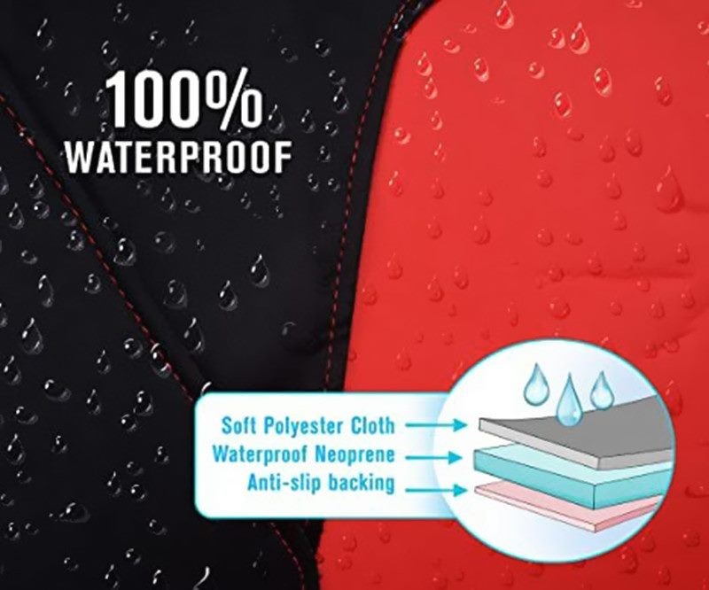 Funda impermeable para asiento delantero tipo butaca de neopreno para 2 plazas, ajuste universal