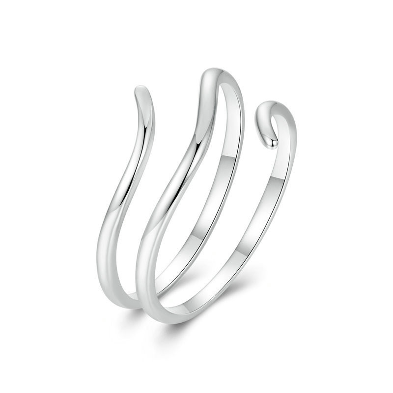 Anillo multianillo sencillo de moda para mujer