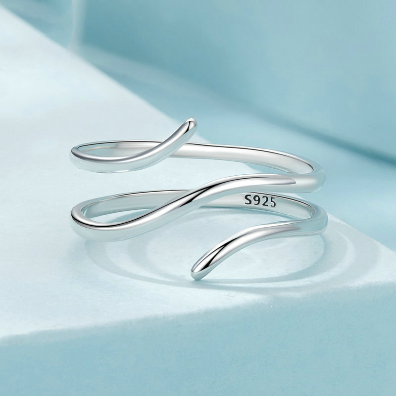 Anillo multianillo sencillo de moda para mujer