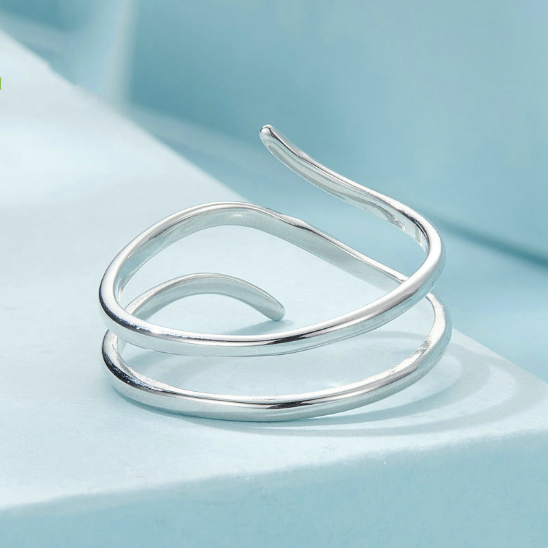 Anillo multianillo sencillo de moda para mujer
