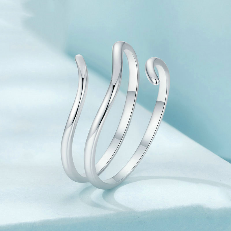 Anillo multianillo sencillo de moda para mujer