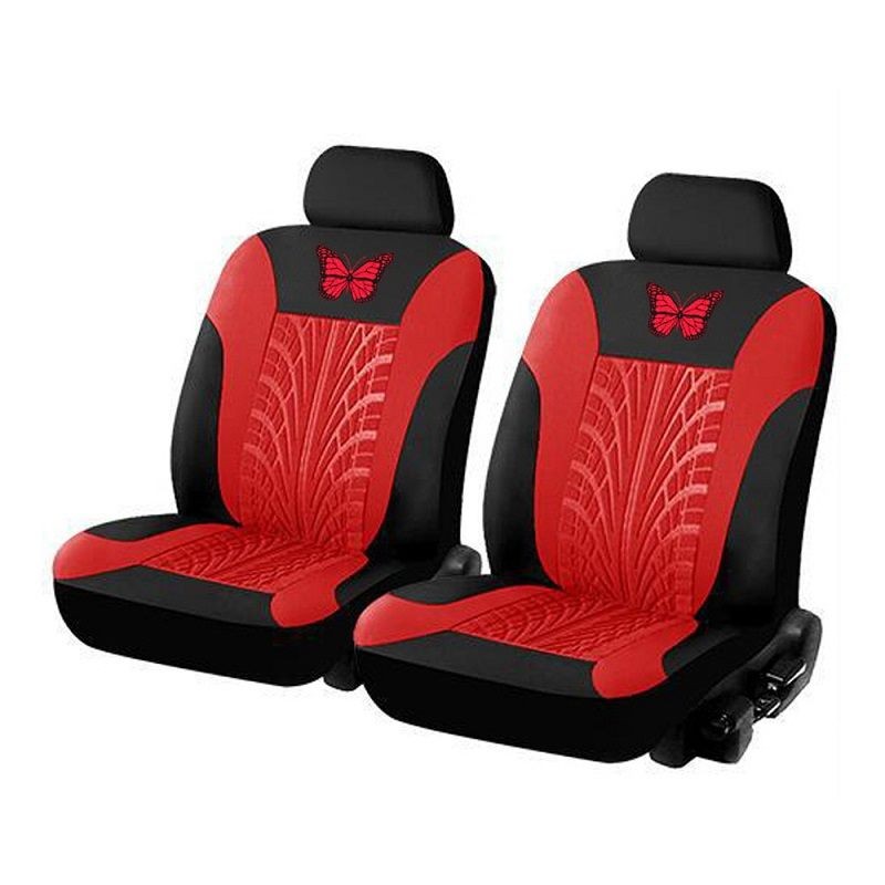 Funda de asiento de coche para 2 plazas delanteras, protector de poliéster