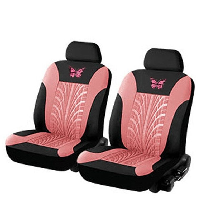Funda de asiento de coche para 2 plazas delanteras, protector de poliéster