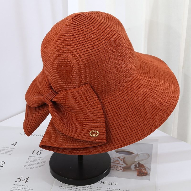 Sombrero de paja para mujer, de ala ancha, flexible, estilo Derby, para playa, verano, 5 colores