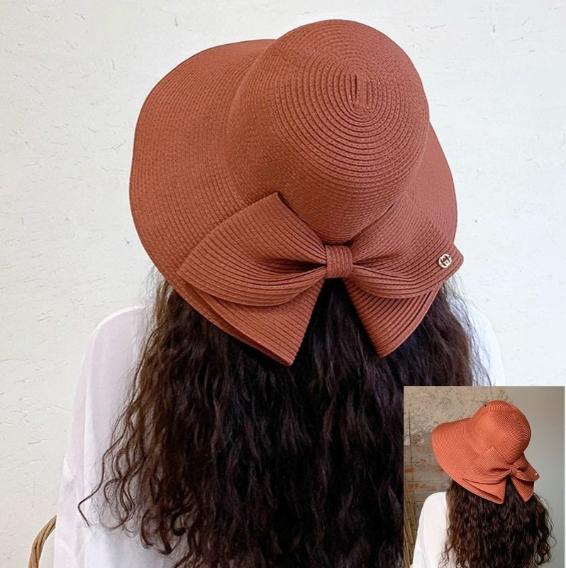 Sombrero de paja para mujer, de ala ancha, flexible, estilo Derby, para playa, verano, 5 colores