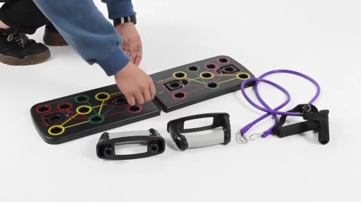 Tabla plegable multifuncional para flexiones con soporte combinado de cuerda de tracción