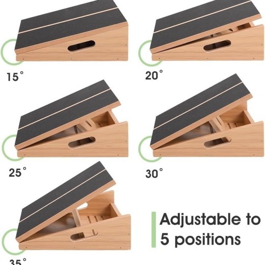 Tabla de estiramiento de madera con ángulo ajustable, equipo de ejercicio físico