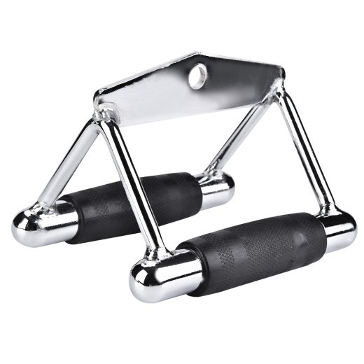 Barra triangular de acero para dominadas, accesorio de cable para entrenamiento en gimnasio o en casa.