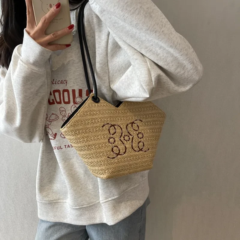 Bolso retro tejido de moda para mujer