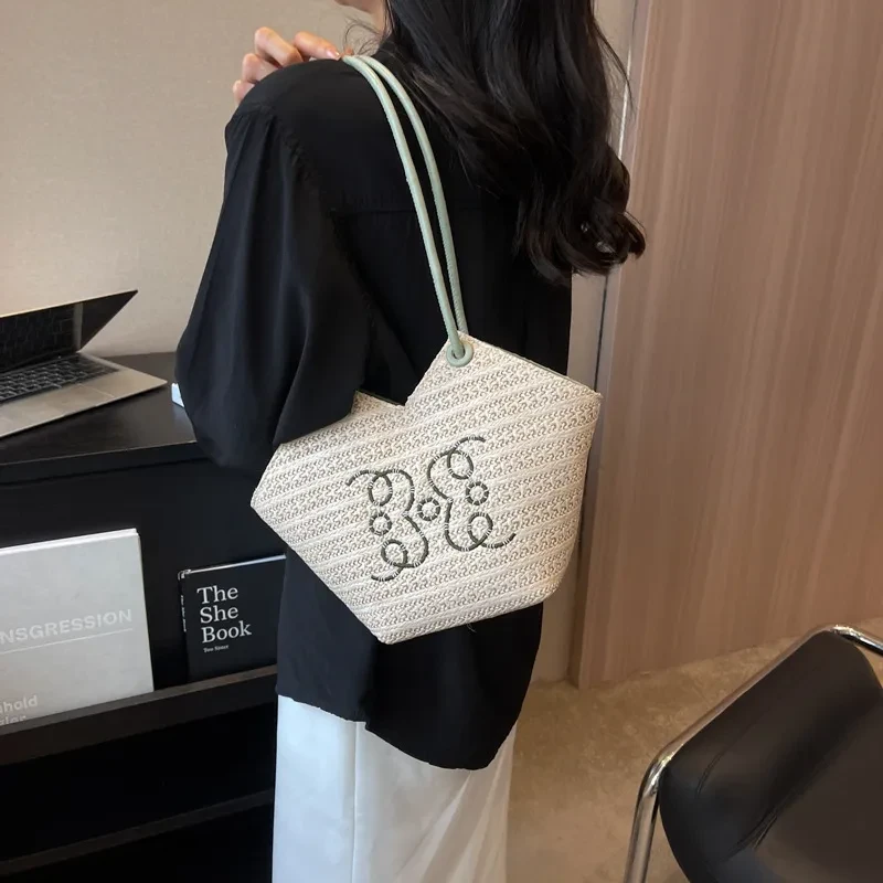 Bolso retro tejido de moda para mujer