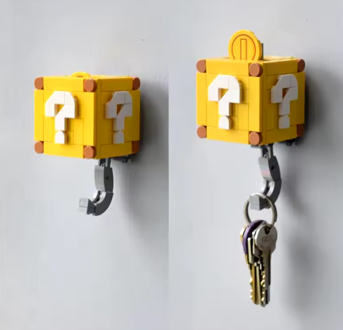 Juego de llaveros con monedas y bloques de construcción - Juguetes de bloques de construcción DIY - Regalos únicos para Navidad