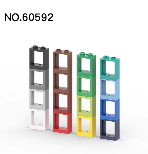 20 piezas MOC 60592 79128 Ventana 1 x 2 x 2 Frente plano Ladrillos compatibles Bloques de construcción DIY Partícula Rompecabezas para niños Juguete de regalo