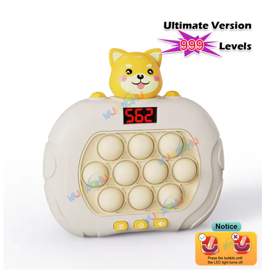 Consola de juegos electrónica de 999 niveles con pulsación rápida y pantalla LED, ideal para adultos y niños, juguete antiestrés navideño.