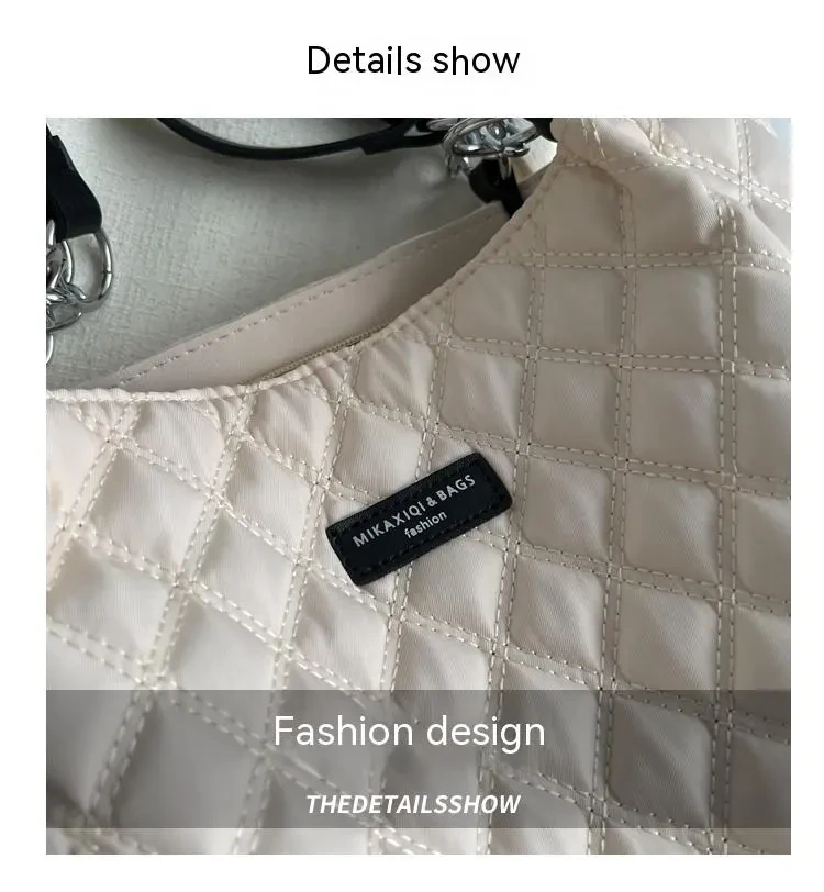 Bolso tote de lona de un solo hombro con textura avanzada