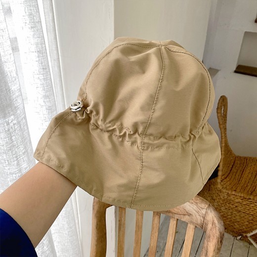 Sombrero de sol pequeño con protección solar, estilo coreano, informal, con cordón ajustable, para mujer