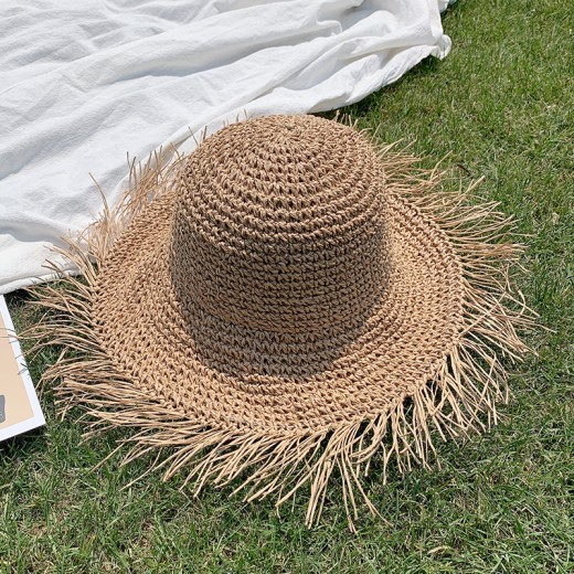 Sombrero de playa con protector solar para vacaciones, sombrero plegable para el sol