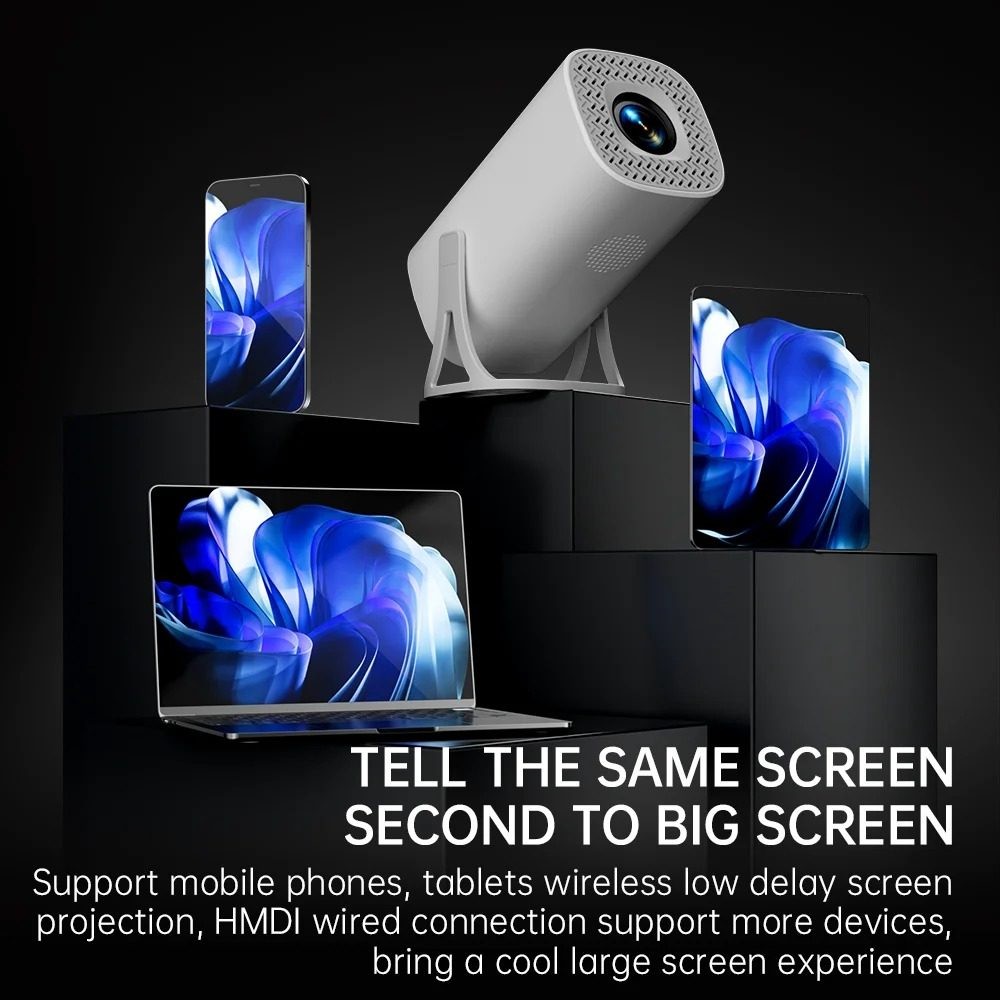 Miniproyector 4K Android 11, 1080P, 2,4 GHz/5 GHz, WiFi, Bluetooth 5.0, 1280 x 720P, cine en casa