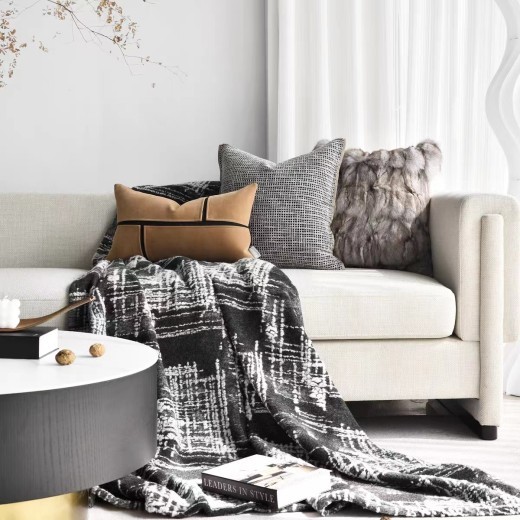 Manta de cama Toalla de cama Funda de sofá Modelo Habitación Toalla de contrapunto