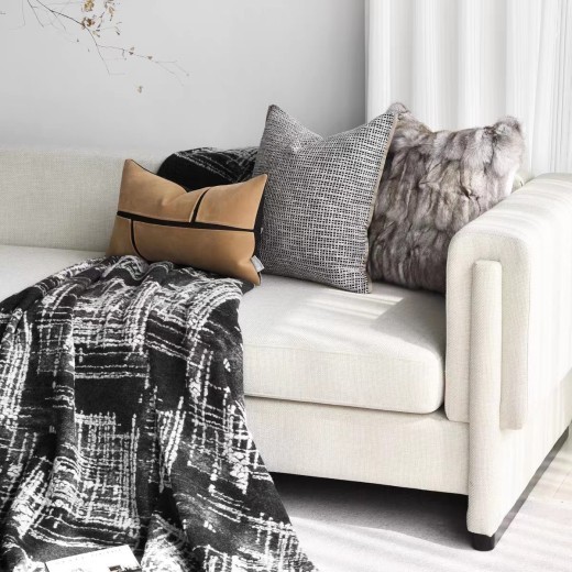 Manta de cama Toalla de cama Funda de sofá Modelo Habitación Toalla de contrapunto