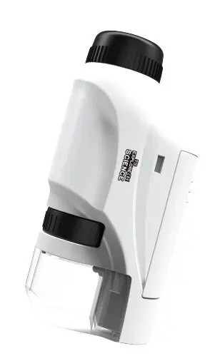 Microscopio de mano de laboratorio 60-120x, a batería, con luz LED, para niños, de bolsillo, portátil, minimicroscopio de juguete.