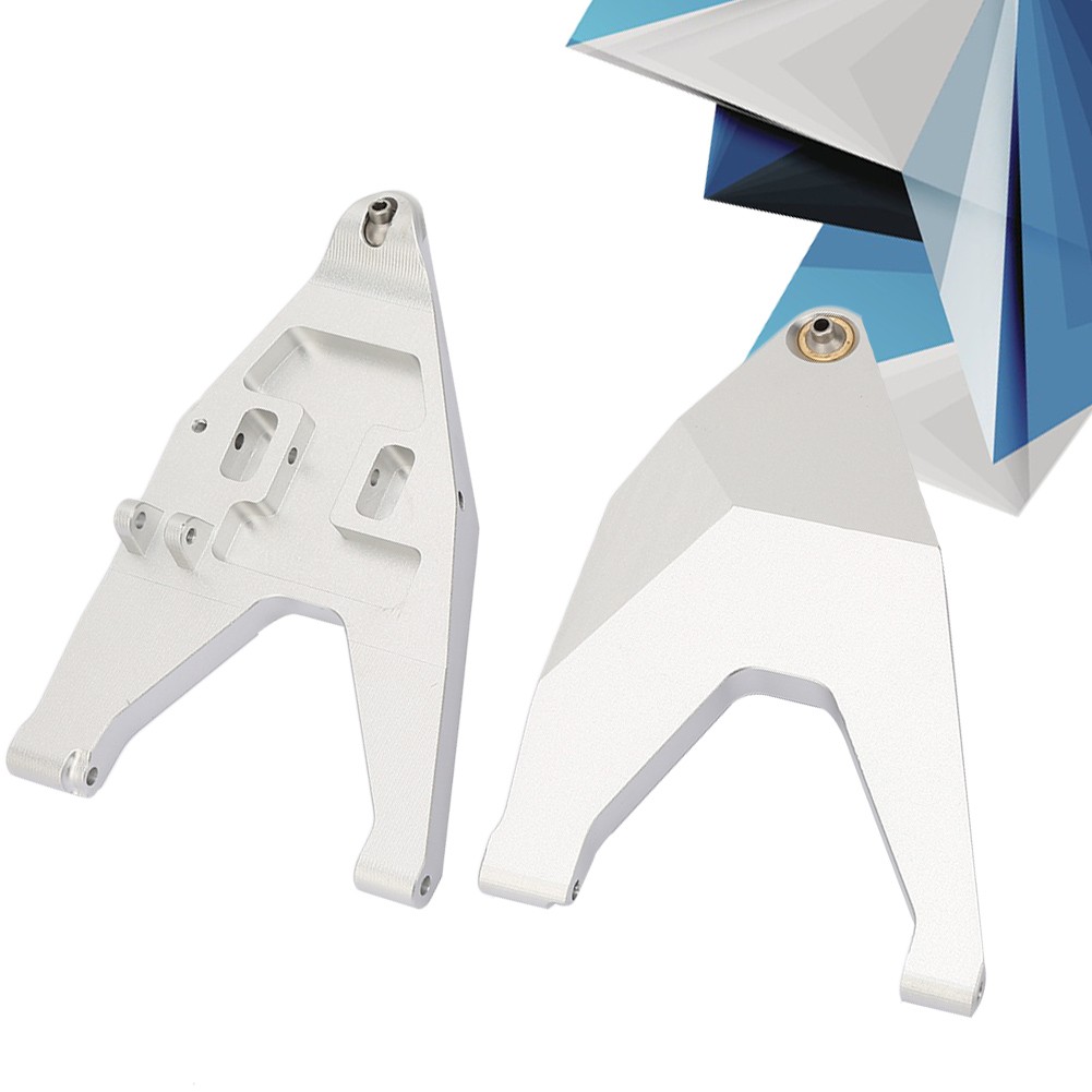 2 varillas de tracción para brazo de suspensión inferior delantero de metal para camión TRAXXAS UDR RC modelo l (plateado)