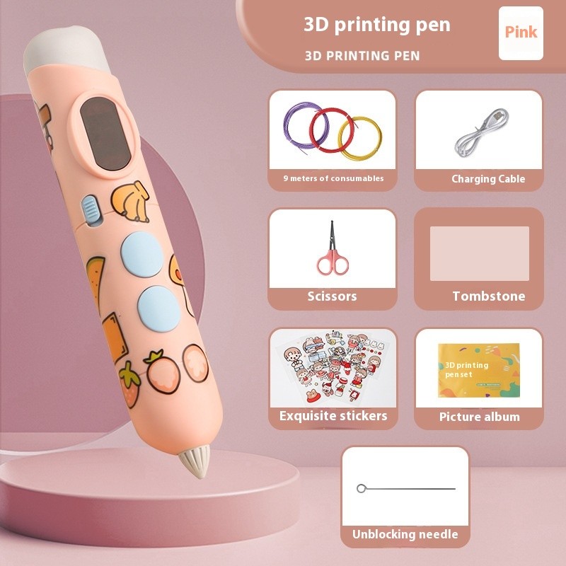 Juego de rompecabezas con dibujo estereoscópico 3D creativo para niños con bolígrafo de grafiti