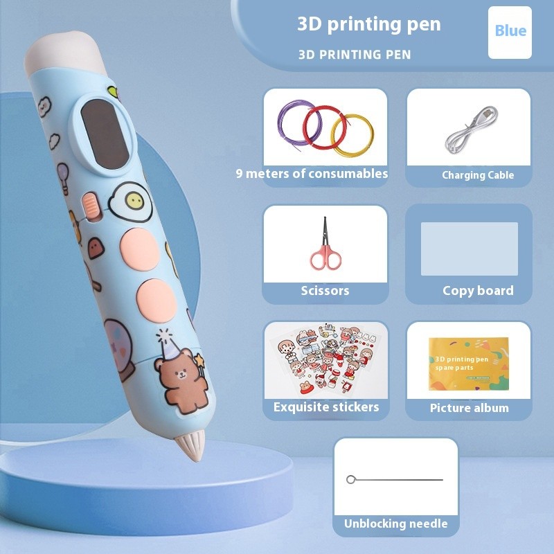 Juego de rompecabezas con dibujo estereoscópico 3D creativo para niños con bolígrafo de grafiti