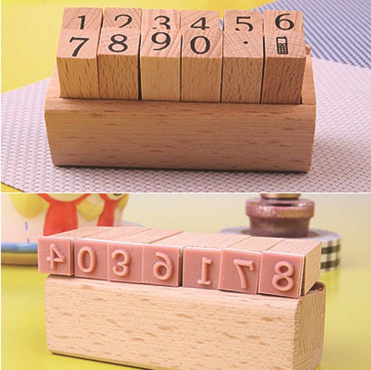 Diario de decoración, diario, sello de madera, caja de madera, 5 opciones