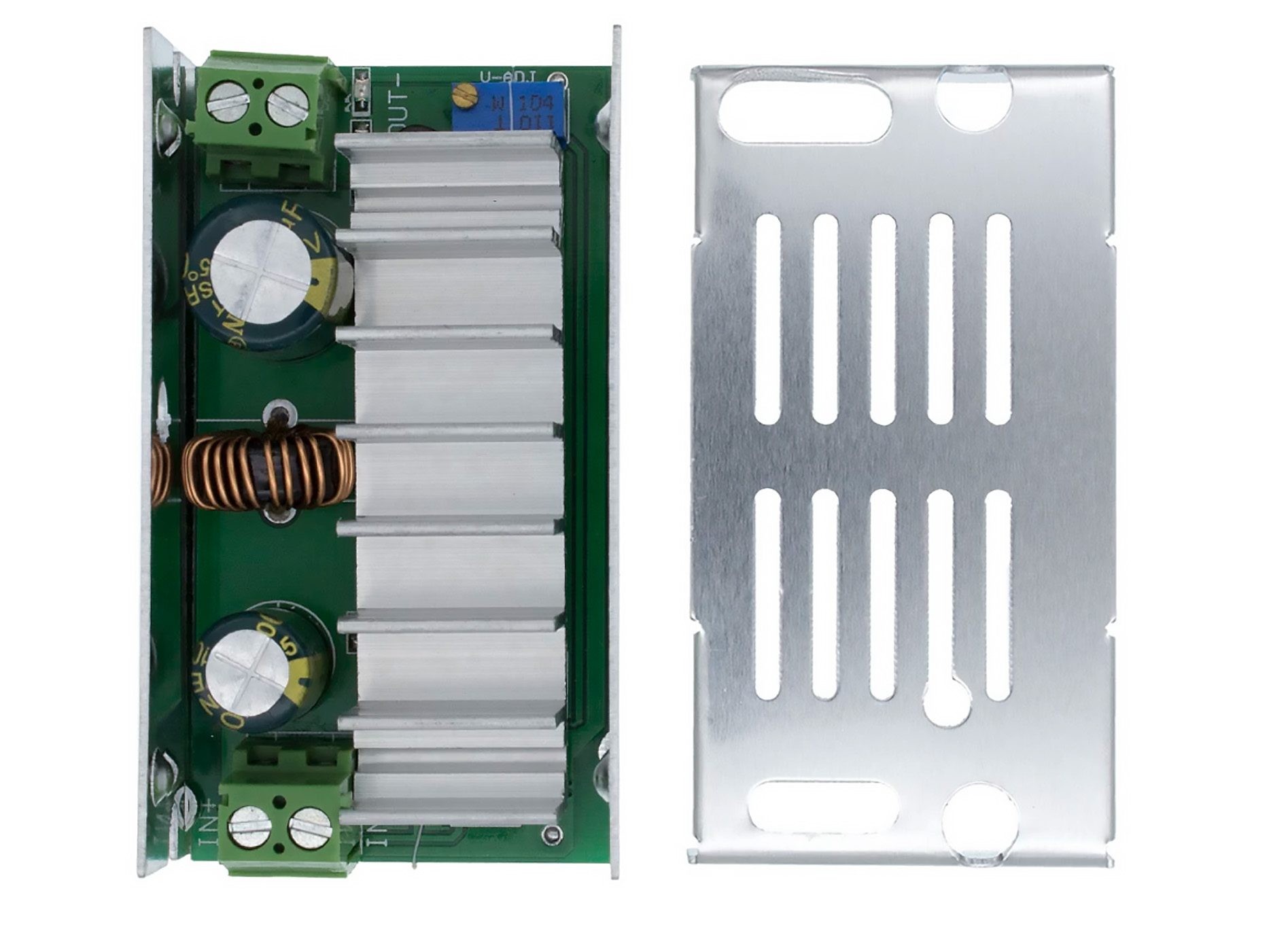 Convertidor elevador de 10 A y 200 W. Entrada: 6-35 V y salida: 6-55 V.