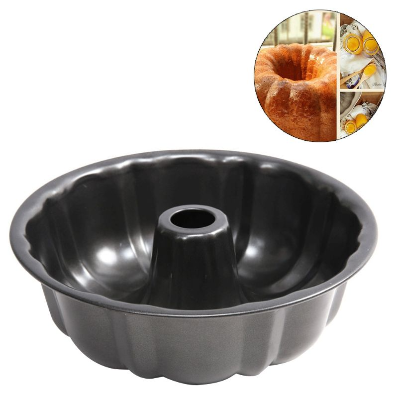 Molde redondo y profundo para hornear en forma de calabaza Bundt