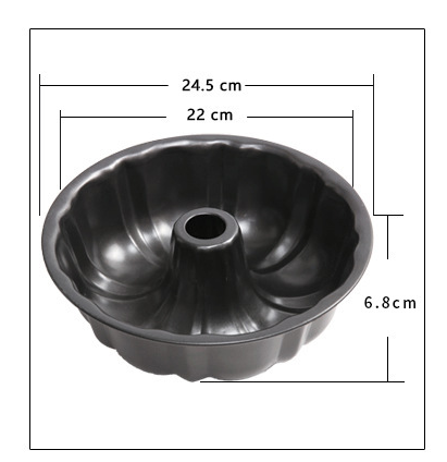 Molde redondo y profundo para hornear en forma de calabaza Bundt