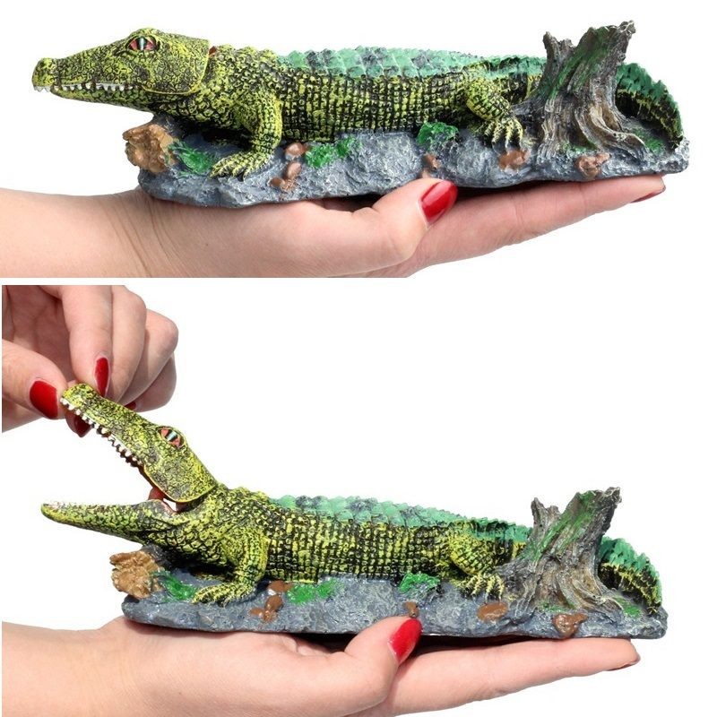 Decoración para pecera/adorno de acuario, cocodrilo